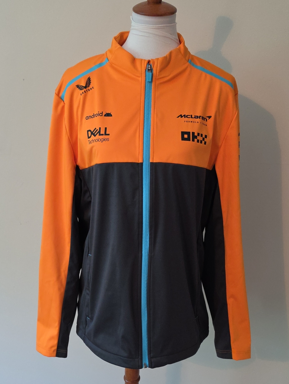 Castore McLaren Men’s Racing Team Orange & Blue Zip Jacket Formula 1 Team